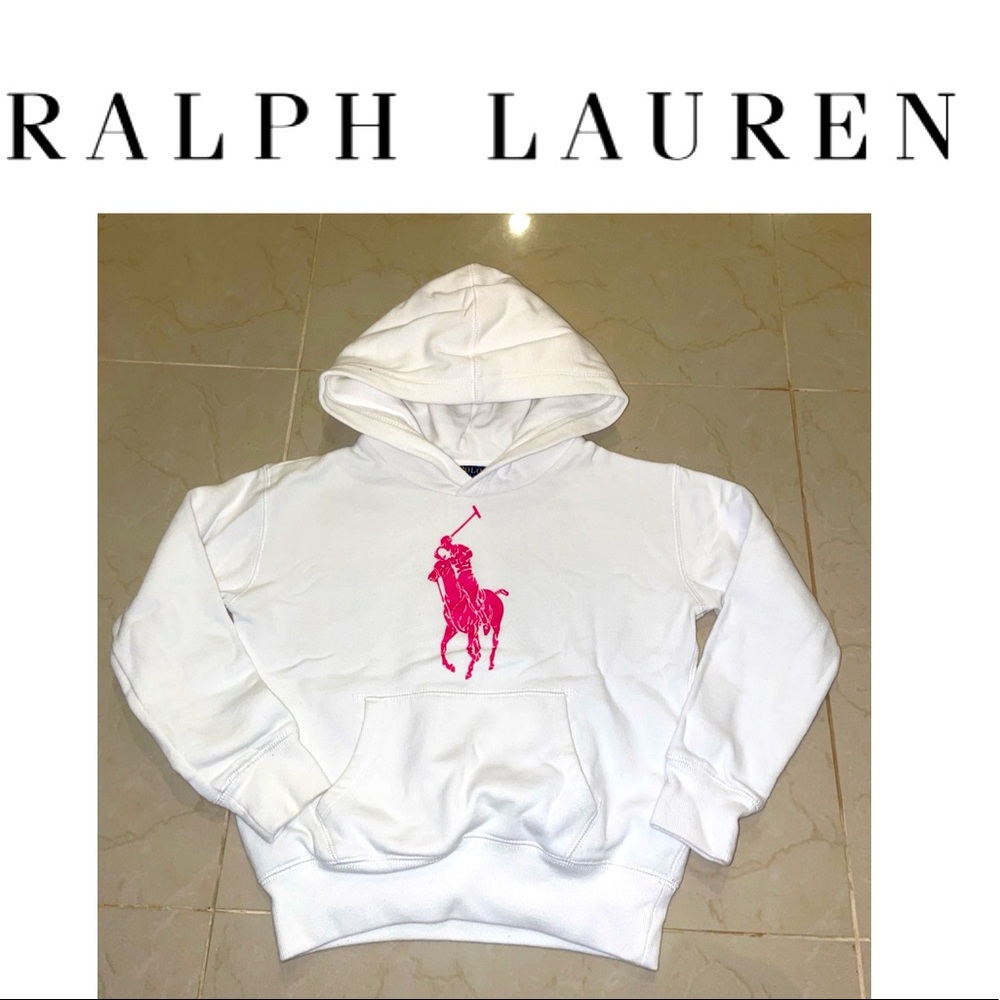 🦄Ralph Lauren Big Pony Hooded Sweater Girls S🦄